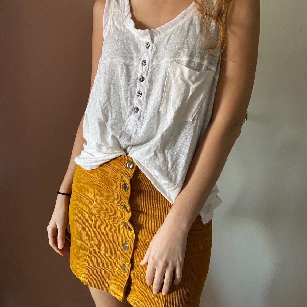 White Free People Tank Top